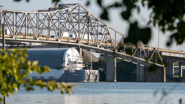 NASA Barge Departs Marshall with Artemis II Rocket Hardware 